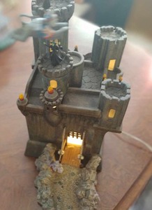 lot 96 image: Dept 56 Wizaed of Oz Witch Castle with Flying Monkeys