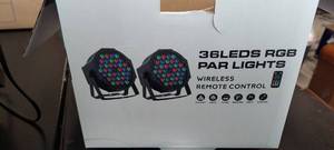 lot 1 image: 2 Pack of 36 LEDS RGB Par Stage Lights