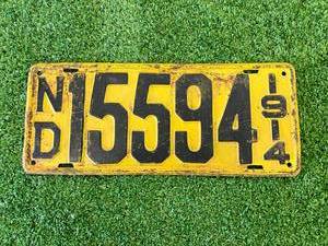 lot 7 image: 1914 ND Plate