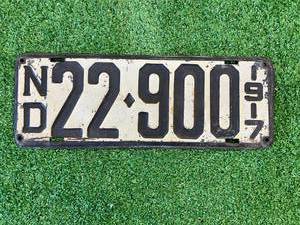 lot 10 image: 1917 ND Plate