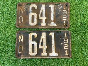 lot 14 image: 1921 ND 3 Digit Set Plates