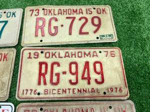 lot 64 image: Oklahoma License Plates