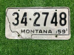 lot 66 image: 1959 Montana License Plate
