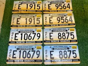 lot 69 image: ND Matched Pairs Official License Plates