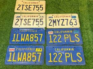 lot 93 image: California License Plates