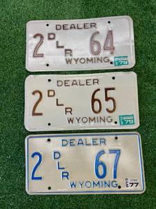 lot 95 image: Wyoming Dealer Plates