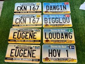 lot 114 image: ND Personalized License Plates