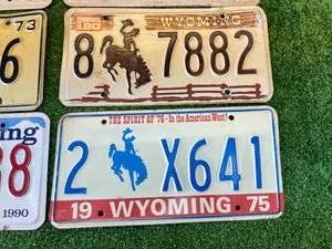 lot 115 image: Wyoming License Plates