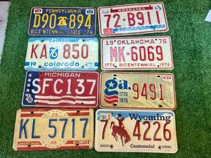 lot 116 image: Centennial & Bicentennial License Plates