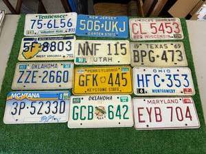 lot 119 image: 12 Different States License Plates