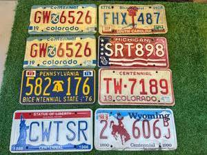 lot 127 image: Centennial & Bicentennial License Plates