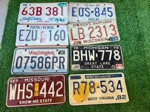 lot 131 image: 8 Different States License Plates