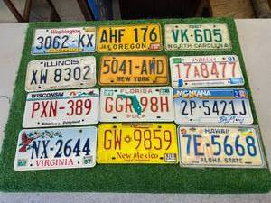 lot 132 image: 12 Different States License Plates