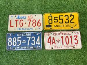 lot 135 image: Canadian License Plates