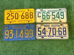 lot 137 image: Canadian License Plates