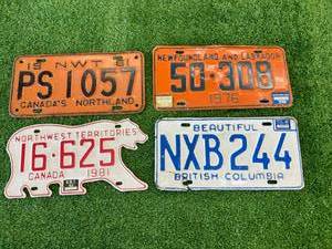 lot 138 image: Canadian License Plates