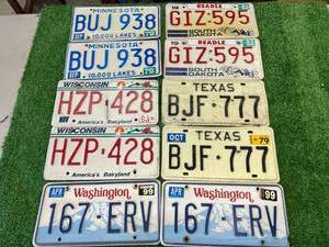 lot 151 image: Matched Pairs License Plates