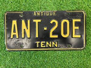 lot 156 image: Tennessee Antique License Plate
