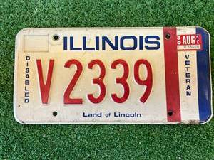 lot 157 image: Illinois Disabled Veteran License Plate
