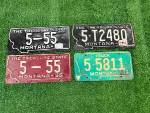 lot 160 image: Montana License Plates 5-55