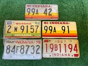 lot 164 image: Indiana License Plates