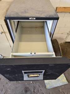 lot 14 image: Black Victor fire-proof 4 drawer file cabinet