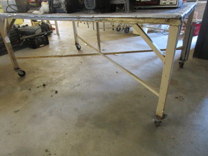 lot 13 image: Work Table On Rollers
