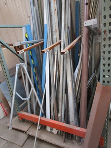 lot 37 image: Pallet Rack Unit With Misc. Pipes, Metal Angle & Channel