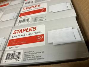 3 x 5 Index Cards