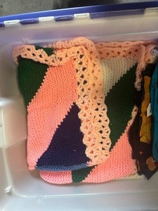 tub of old afghans