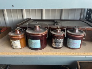 Old Clock AND Crock Jars