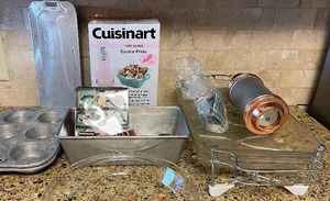 lot 42 image: Thirteen-Piece Cuisinart Cookie Press and Baking Lot
