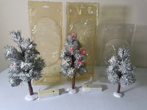 lot 76 image: Lot of Flocked Christmas Village Trees
