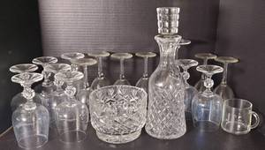 lot 82 image: Waterford Crystal Decanter and Goblets Lot