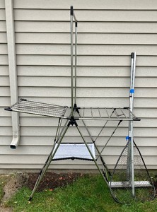 lot 89 image: Drying Rack, Roof Rake and Fishing Net