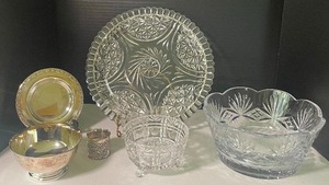 lot 98 image: Silverplate and Crystal Lot
