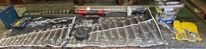 lot 96 image: SAE and Metric Wrenches, Drive Sockets, Snap On  3D Flashlight Craftsman Torque Wrenches