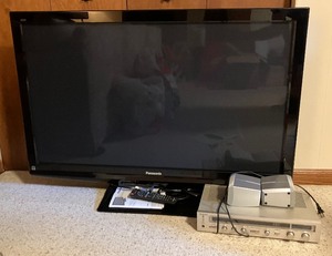 lot 130 image: 50 Panasonic Flat Scree Television with Stereo Receiver
