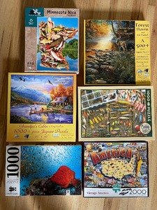 lot 149 image: 500-1000 Piece Puzzle Lot of 6 Minnesota Nice Vintage America And More