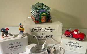 lot 182 image: Dept. 56 The Original Snow Village Series Bachmans Greenhouse Made Exclusively for Bachmans