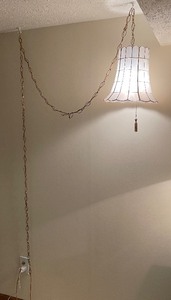 lot 165 image: Hanging Lamp with Shell Style Shade