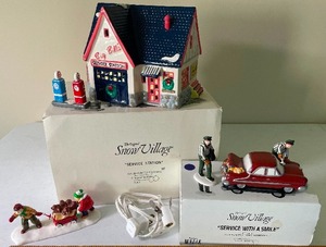 lot 234 image: Service Station with Service with a Smile Dept. 56 The Original Snow Village