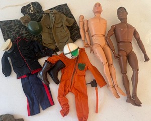 lot 191 image: Two 1960s GI Joe Scar Face Action Figures and Clothing Lot