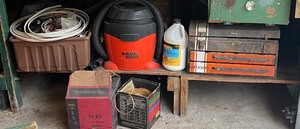 lot 75 image: Handy Man Lot Black and Decker Shop Vac Electrical Wire Wrenches