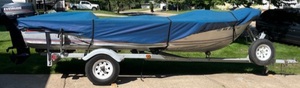 lot 241 image: 1982 Alumacraft Lunker 1655 Boat with Evinrude 40 Motor and Trailer