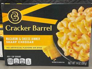 lot 5 image: ID 1 - Cracker Barrel Sharp Cheddar Macaroni & Cheese Dinner - 4 Pack