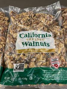 lot 39 image: IN 4 - California Shelled Walnuts - 3 Packs - 16 oz Each