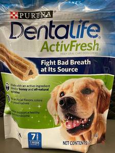 lot 47 image: trolly - Purina Dentalife ActivFresh Daily Oral Care Dog Chews, 7 Chews, Lot of 5