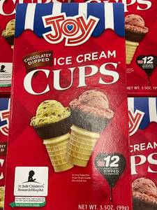 lot 80 image: Lot of 5 Joy Chocolatey Dipped Ice Cream Cups
