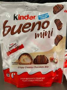 lot 132 image: AS 4 - Lot of 6 Kinder Bueno Mini Bags - Crispy Creamy Chocolate Bite